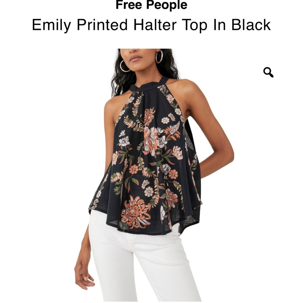 Free People Emily Printed Floral Swing Top